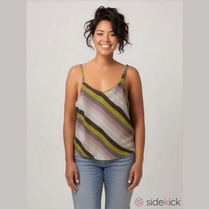 Women's Torrid Striped Tank Top - Size 1 - White/Pink